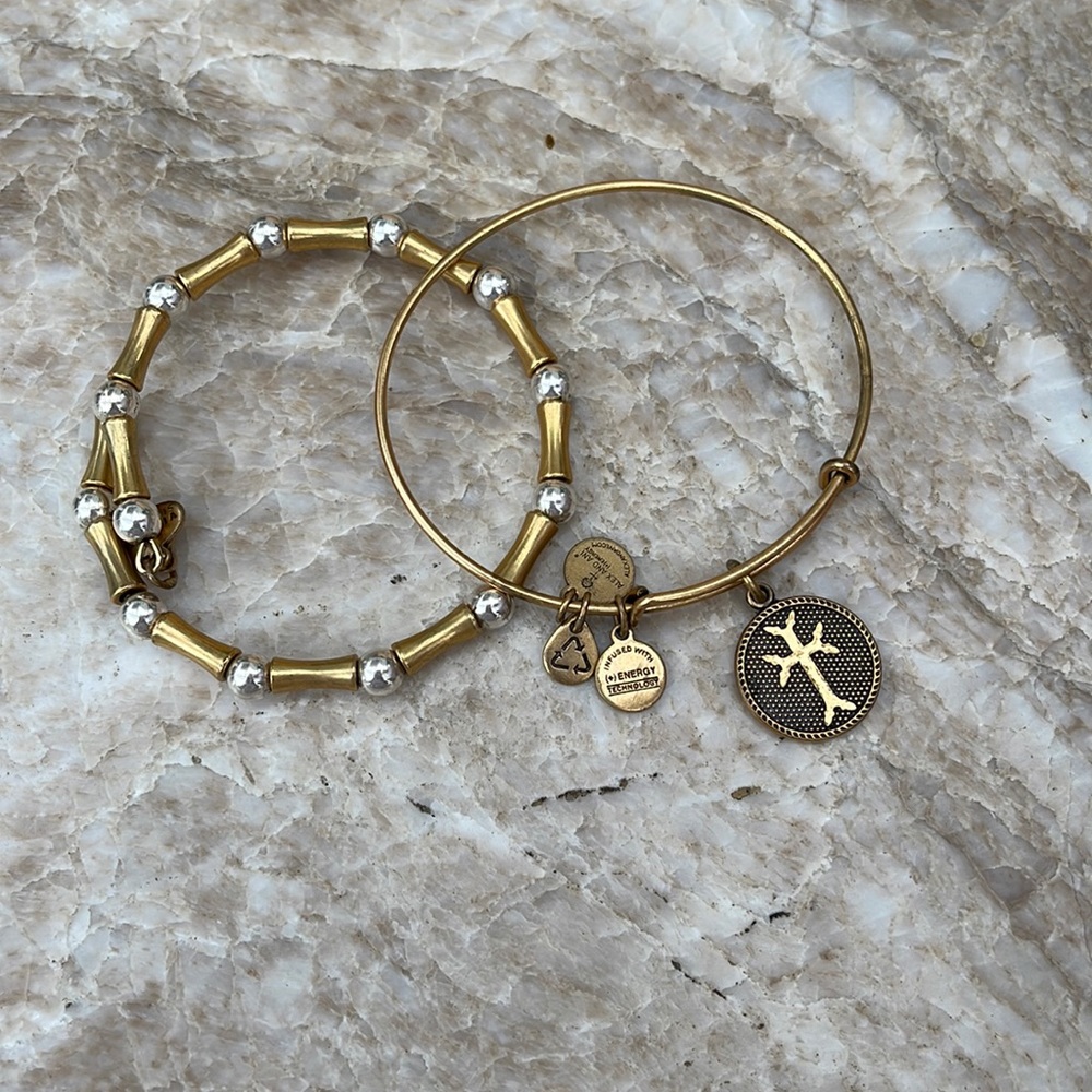 Alex and Ani Gold Bracelets